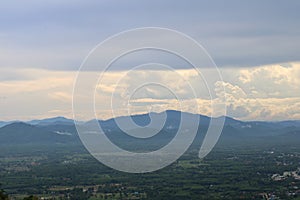 Scenics of the mountain with the beautiful sky.