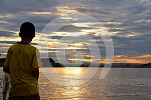 Scenics of the river during sunset.