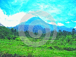 Scenics view of Mount Merapi