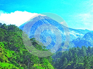 Scenics view of Mount Merapi