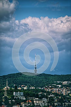 Scenicview of Bratislava TV Tower, the tallest building in Slovakia