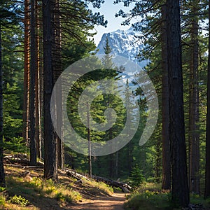 scenik forest trail leading