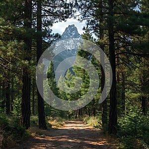 scenik forest trail leading