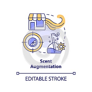 Scent augmentation concept icon