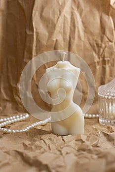 Scented Woman torso candle. Aroma candle in the shape of a female body