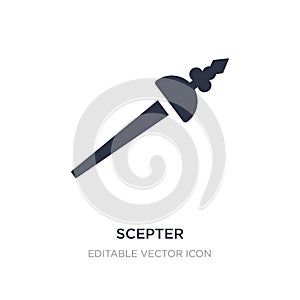 scepter icon on white background. Simple element illustration from Shapes concept