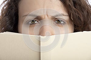 Sceptical Girl with Book