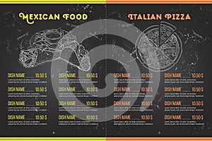 Scetch horisontal menu design