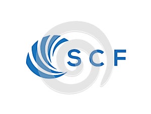 SCF letter logo design on white background. SCF creative circle letter logo