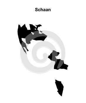 Schaan outline map