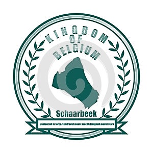 Schaarbeek map. Vector illustration decorative design