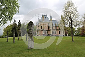 Schadau Castle on the south side of the Aar near Lake Thun in the city of Thun, Canton Bern, Switzerland