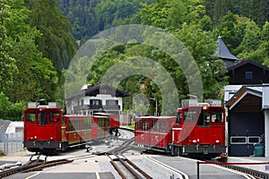 The Schafberg Railway train is a gauge cog railway in Upper Austria and Salzburg. Austria Europe.