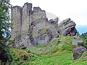 Schalun Castle German Burg Schalun or Ruine Schalun, also known colloquially as Wildschloss Castle in the wild - Vaduz