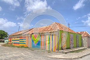 Scharloo striped wooden building