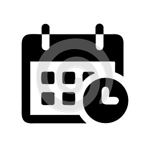 Schedule icon flat vector