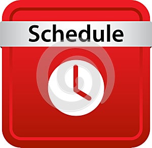 Schedule icon web button