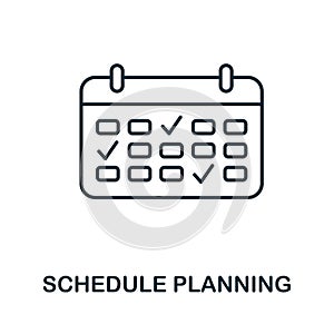 Schedule Planning outline icon. Thin line concept element from business management icons collection. Creative Schedule Planning