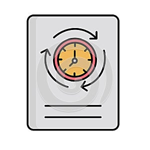 Schedule sheet Vector icon which can easily modify or edit .