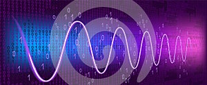 Graph harmonic damped oscillations  on binary code background