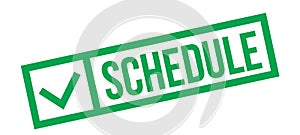 Schedule typographic stamp