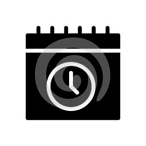 Schedule vector glyph flat icon