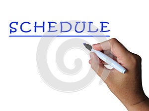 Schedule Word Shows Planning Time And Tasks