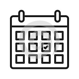 Scheduled Event icon vector image. Suitable for mobile apps, web apps and print media.