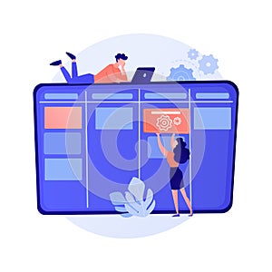 Scheduling timetable vector concept metaphor.