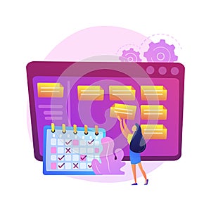 Scheduling, planning vector concept metaphor