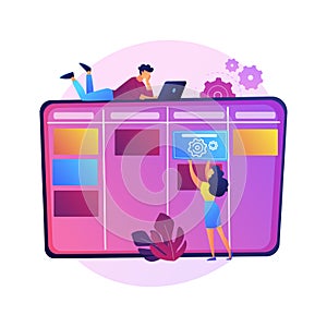 Scheduling timetable vector concept metaphor.