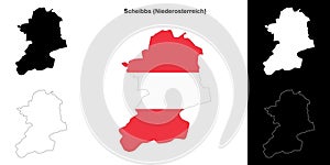 Scheibbs outline map