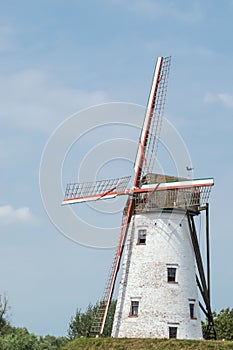 The Schelle windmill near the Damme Canal