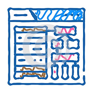 schema development database icon doodle illustration