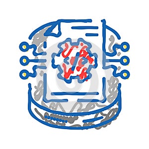 schema development database icon doodle illustration