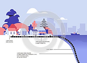 Schematic cross section underwater optic fibre cable connection information transfer system technology