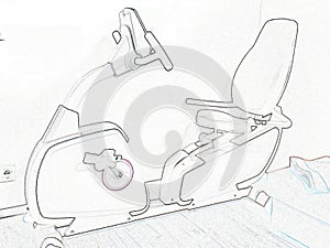 Schematic drawing of bike