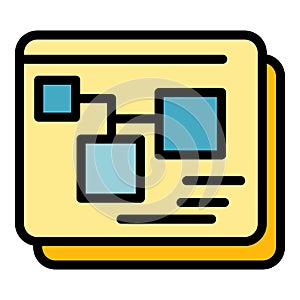 Scheme interface icon color outline vector