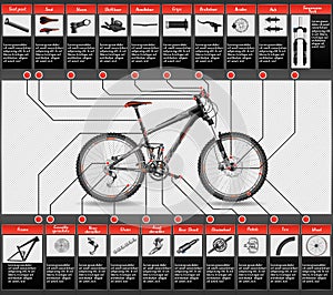 Scheme of mountain bike