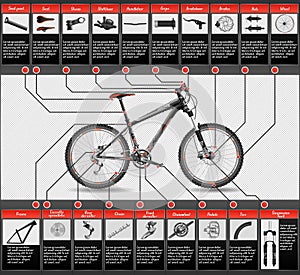 Scheme of mountain bike