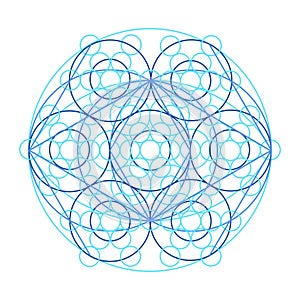 Scheme of physics, chemistry and sacred geometry.