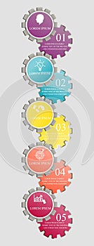 Scheme of the process of elements with the help of graphics