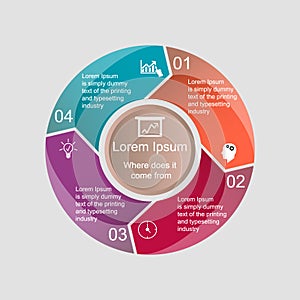 Scheme of the process of elements with the help of graphics,