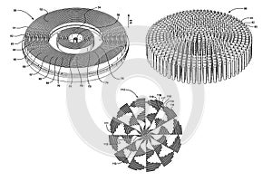 The scheme of propagation of the magnetic field