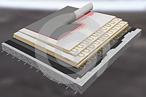 scheme of thermal insulation of the roof covering