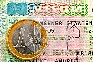 Schengen Visa and Euro.
