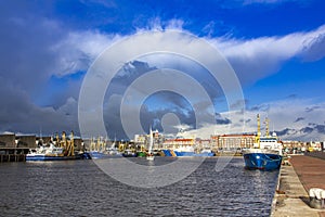 Scheveningen fishermen seaport, harbord