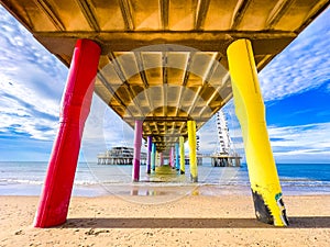 Scheveningen Strand, The Pier beach and promenade in The Hague, Netherlands