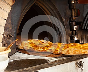 Schiacciata is a kind of bread made in Tuscany, Italy