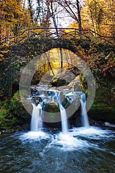 SchiessentÃÂ¼mpel waterfall in MÃÂ¼llerthal Luxembourg